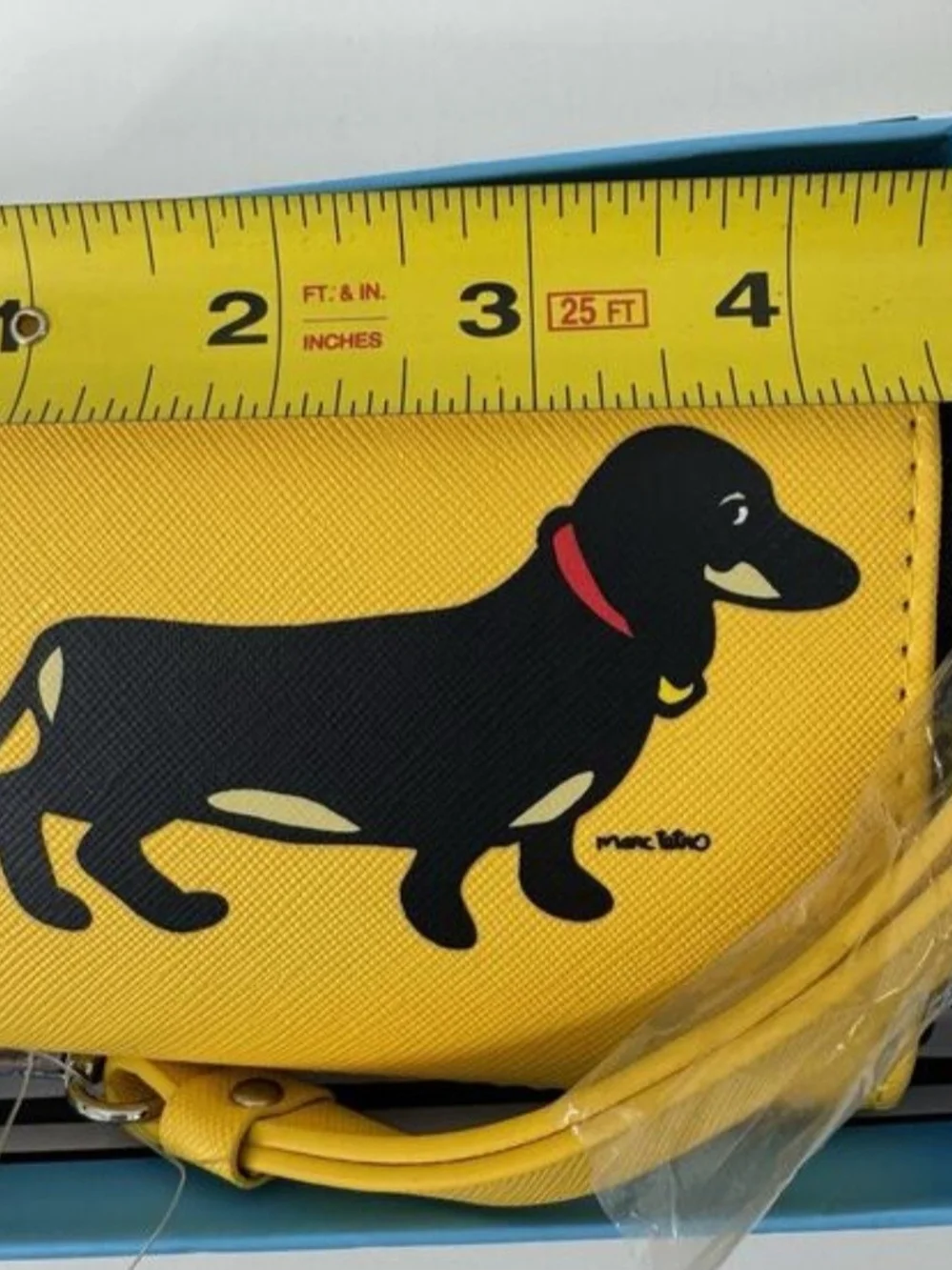 Marc Tetro Yellow Dachshund Wristlet Clutch - Picture 5 of 9